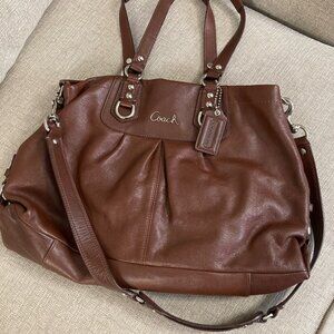 Coach Leather Handbag #F15513 Chestnut Brown